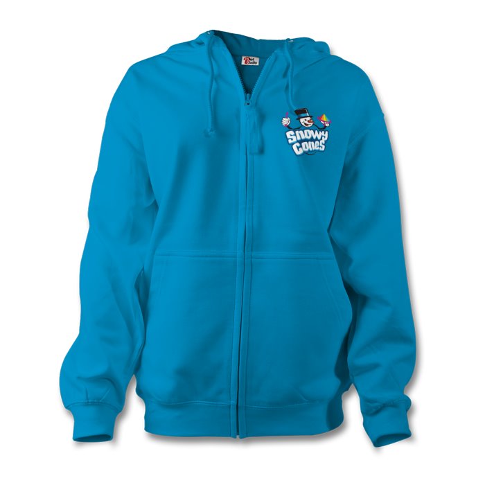 Hoody (zipped) Blue